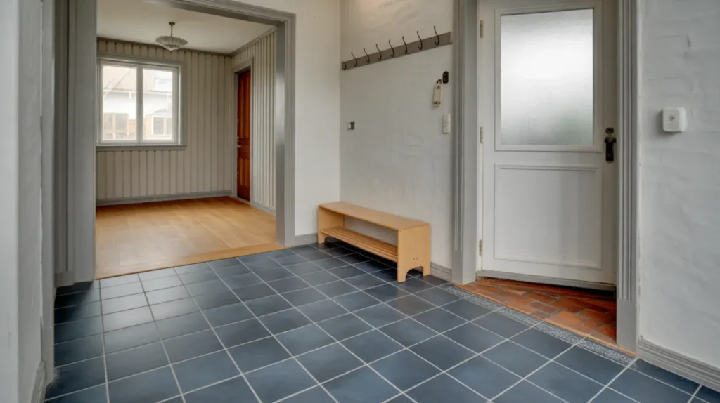 platts ttning av hall och entr med klinker i barkarby j rf lla